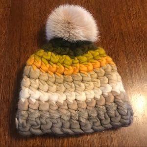 Mischa Lampert gold beanie stripe